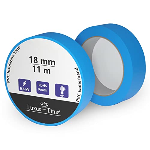 Luxus-Time Isolierband PVC 11m x 18mm Elektro Klebeband in Blau von Luxus-Time