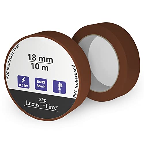 Luxus-Time Isolierband PVC 11m x 18mm Elektro Klebeband in Braun von Luxus-Time