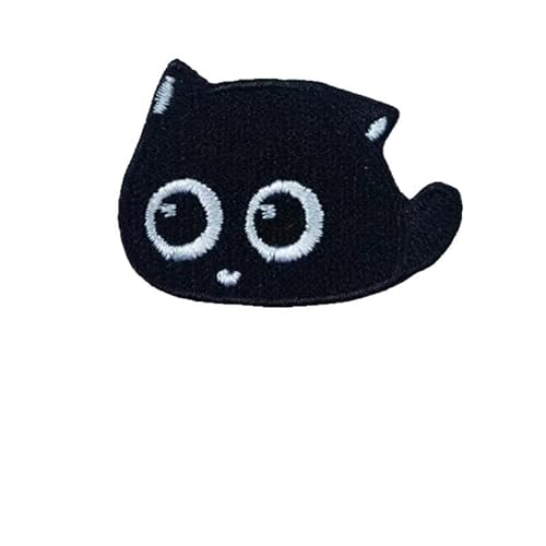 13 Patch Süße Schwarze Katze Sich Fest zum Aufbügeln, Bügelflicken Kinder Flicken, Bügel-Patches, Patches Zum Aufbügeln, Bestickte Aufnäher, Vielfältige Designs für Jeans, Hemden & Jacken von Luxvara