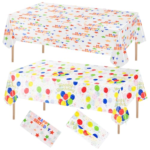 2 Stück Sterne Tischdecke, Luftballons Party Tischdecken, Bunt Wasserdicht Plastik Tischdecke, Abwischbar, Wiederverwendbar, Geburtstagsdeko, für Kinderparty, Feiern und Geburtstag, 137×274cm 2 Stück Sterne Tischdecke, Luftballons Party Tischdecken, Bunt Wasserdicht Plastik Tischdecke, Abwischbar, Wiederverwendbar, Geburtstagsdeko, für Kinderparty, Feiern und Geburtstag, 137×274cm von Luxvara