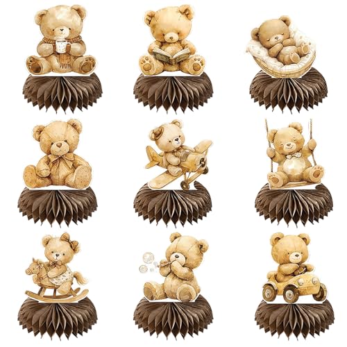 9 Stück Gender Reveal Party Deko Babyparty Bienenwabe Mittelstück Tischdekoration Baby Shower Geschlecht Enthüllung Bär Deko Tischaufsätze Partyzubehör Geschenk Taufe Kuchen Topper Cupcake Dekoration 9 Stück Gender Reveal Party Deko Babyparty Bienenwabe Mittelstück Tischdekoration Baby Shower Geschlecht Enthüllung Bär Deko Tischaufsätze Partyzubehör Geschenk Taufe Kuchen Topper Cupcake Dekoration von Luxvara