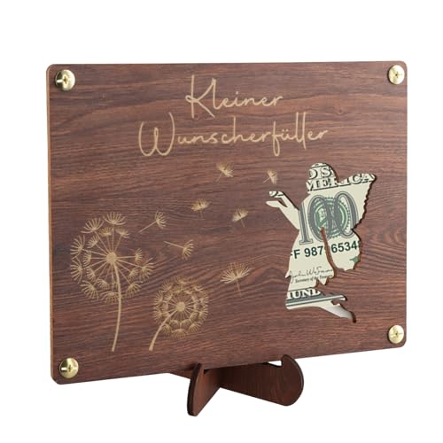 Geschenke aus Holz, Geldgeschenke Verpackung aus Holz, Elf Geburtstagsgeschenk, Dunkelbraun, für Männer und Frauen, für Party, Jubiläums, Geburtstagsgeschenke 20x15cm(7,87x5,90inches) von Luxvara