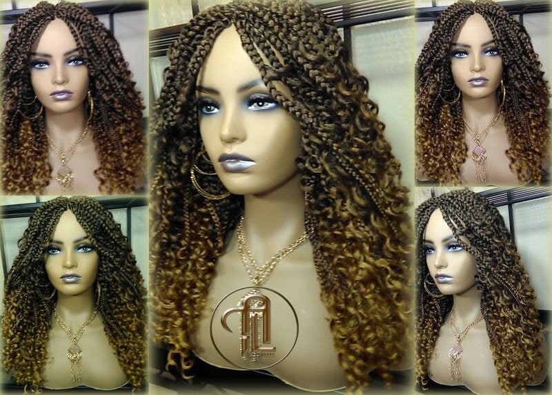 Box Borte Boho Kurze Locken Perücke 30 27 Honigblond Göttinnenböpfe von LuxxxStyleBoutique