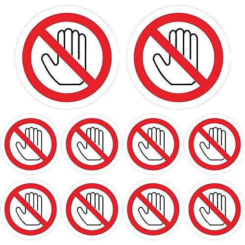 10 Stück No-touch-aufkleber, Selbstklebend, Do-not-touch-schilder, Aufkleber, No-touch-etiketten, Schild Für Oberflächen, Erinnerungen „hände Weg Halten“. von Luxylei