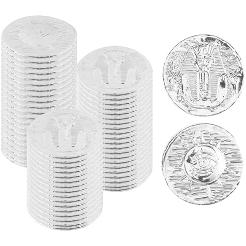 Luxylei 100-teiliges Plastik-piratenmünzen-Set, Geprägtes Design, Spielmünzen, Ägyptisches Thema, Schatzmünzen-Set, Schatzsuche Für Kinder, Requisiten Für Themenveranstaltungen Luxylei 100-teiliges Plastik-piratenmünzen-Set, Geprägtes Design, Spielmünzen, Ägyptisches Thema, Schatzmünzen-Set, Schatzsuche Für Kinder, Requisiten Für Themenveranstaltungen von Luxylei