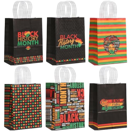 Luxylei 24 Stück Black History Month Papier-leckerli-Beutel Griff, Afroamerikaner Februar Goodie Candy Geschenk-papiertüten Für Black Pride Juneteenth Party-Dekoration Luxylei 24 Stück Black History Month Papier-leckerli-Beutel Griff, Afroamerikaner Februar Goodie Candy Geschenk-papiertüten Für Black Pride Juneteenth Party-Dekoration von Luxylei
