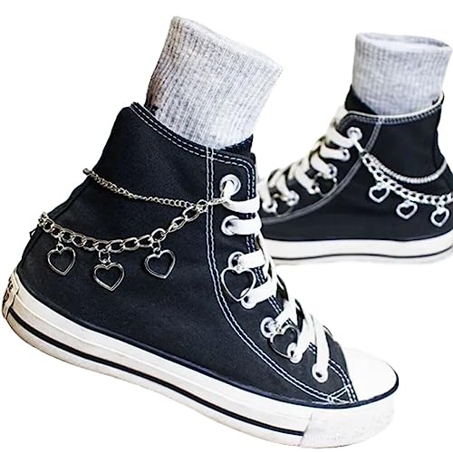 Luxylei -Charms-Kette, 2 Stück, Metall-Herz-anhänger, schuhkette, Trendige Sportschuh-Kette, Schuhdekorationszubehör Luxylei -Charms-Kette, 2 Stück, Metall-Herz-anhänger, schuhkette, Trendige Sportschuh-Kette, Schuhdekorationszubehör von Luxylei