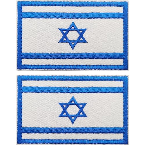 Luxylei Israel-flaggen-aufnäher, 2 Stück, Israel, Bestickte Moral-aufnäher, Klettverschluss-Applikation Für Militäruniform, Tasche, Hut Luxylei Israel-flaggen-aufnäher, 2 Stück, Israel, Bestickte Moral-aufnäher, Klettverschluss-Applikation Für Militäruniform, Tasche, Hut von Luxylei