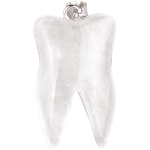 Luxylei Naturstein-anhänger, Zahnform, Polierter Kristall-Quarz-achat-Stein, Zubehör Für Die Schmuckherstellung, Halskette, Ohrringe, Halskette von Luxylei