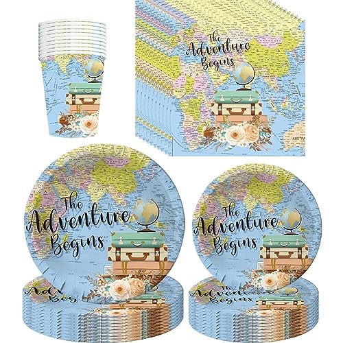 Luxylei Reise Abenteurer Ruhestand Thema Geburtstag Party Geschirr Pappteller Papierhandtuch Tischdecke Ballon Dekoration Set Zubehör Luxylei Reise Abenteurer Ruhestand Thema Geburtstag Party Geschirr Pappteller Papierhandtuch Tischdecke Ballon Dekoration Set Zubehör von Luxylei