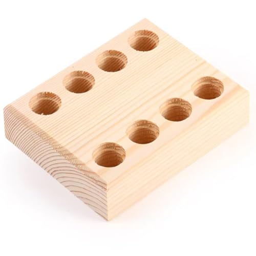 Luxylei Zangen-Organizer Aus Holz, Buchenholz, 8 Löcher Für 4 Zangen-Sets, Organizer Und Aufbewahrung Für Schmuckherstellung, Hellbraun, 101 X 80 X 25 Mm von Luxylei