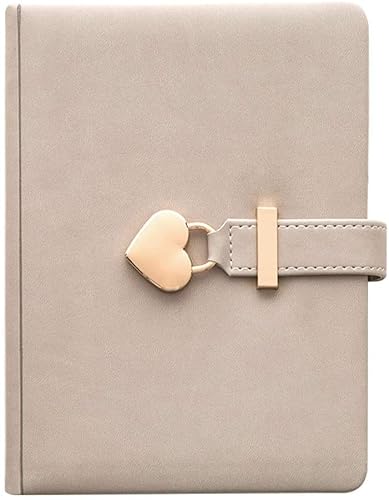 LuysmengEU B6-Passwort-Notizbuch, Tagebuch mit Schloss, verdicktes Notizbuch 5,37 Zoll im PU-Hardcover, Notizblock liniert, Augenschutz, Papier, Tagebuch, Persönlich(C) von LuysmengEU