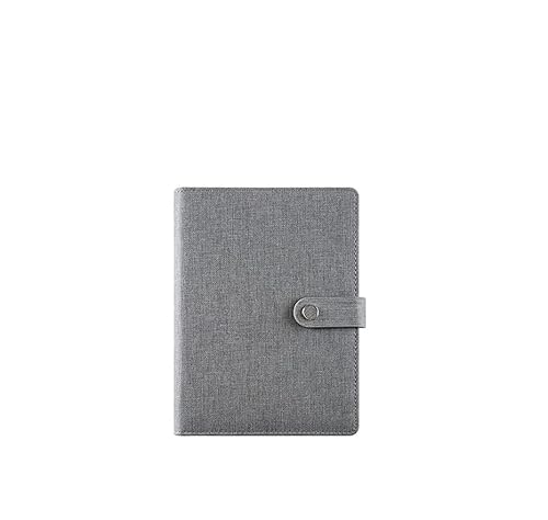 LuysmengEU Notizbuch, Tagebuch, A5, Ordner und Journal, Spirale, Agenda, Organizer, Büro, Notizblock, Ring, Notizbuch, Schnalle, Tagesplan, Skizzenbuch, Journal, Persönlich(Gray) von LuysmengEU