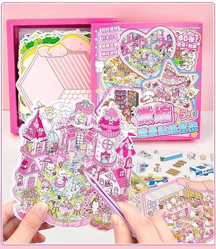 20 Sets 3D House Stickers Aufkleber DIY Home House Scene Sticker Book Fun 3D Sticker Scene Miniatur Haus Aufkleber mit Pinzette,Stickers Therapy Relief Stress für Erwachsene und Kinder 20 Sets 3D House Stickers Aufkleber DIY Home House Scene Sticker Book Fun 3D Sticker Scene Miniatur Haus Aufkleber mit Pinzette,Stickers Therapy Relief Stress für Erwachsene und Kinder von Luzhans