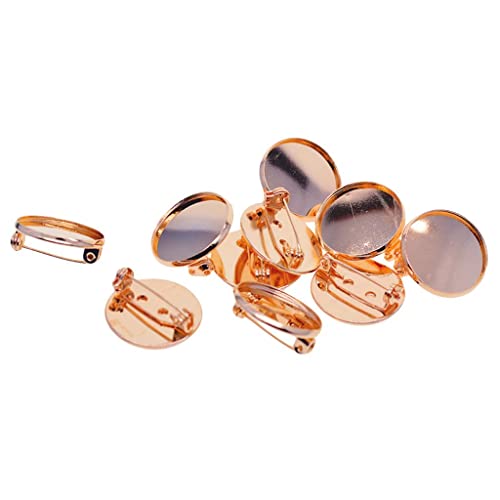 10 Stück Kupfer-Broschenbasis für DIY-Schmuckherstellung, runde Broschennadeln mit Nadeln, für Mädchenkleidung und Handwerk, perfekt für Perlenherstellung und Cabochon-Rohlinge, tolles Geschenk für 10 Stück Kupfer-Broschenbasis für DIY-Schmuckherstellung, runde Broschennadeln mit Nadeln, für Mädchenkleidung und Handwerk, perfekt für Perlenherstellung und Cabochon-Rohlinge, tolles Geschenk für von Luzhengyang