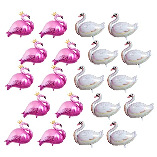 20 Mylar-Folienballons Set mit Schwan und Flamingo Designs | Perfekte Partydekorationen für Babypartys, Geburtstage und Hochzeiten | Dekoration für Partyfeiern und Foto-Requisiten 20 Mylar-Folienballons Set mit Schwan und Flamingo Designs | Perfekte Partydekorationen für Babypartys, Geburtstage und Hochzeiten | Dekoration für Partyfeiern und Foto-Requisiten von Luzhengyang