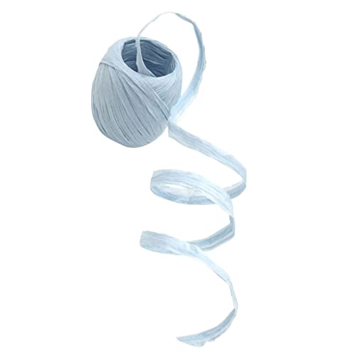 20 m Bastband auf Rolle für Geschenkbox-Verpackung, biologisch abbaubares und recycelbares Papierband, für Babyparty, Hochzeit und Bastelarbeiten, Hellblau von Luzhengyang