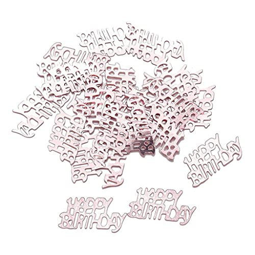 30g Happy Birthday Konfetti Rose Gold Buchstaben Tischdekoration Beutel 30g Streusel Streuungen DIY Pailletten von Luzhengyang