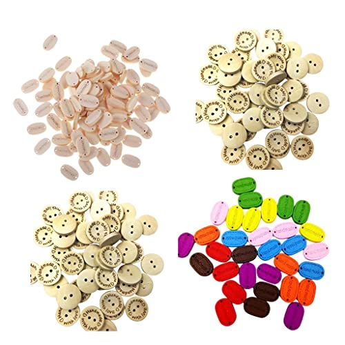 500 bunte handgefertigte Holzknöpfe für Scrapbooking und Nähen, DIY-Nähzubehör mit 2-Loch-Design 500 bunte handgefertigte Holzknöpfe für Scrapbooking und Nähen, DIY-Nähzubehör mit 2-Loch-Design von Luzhengyang