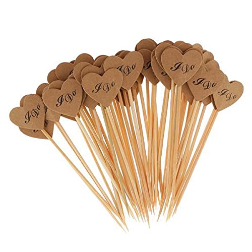 Cupcake-Topper aus Kraftpapier im Vintage-Stil, rustikale Hochzeitsdekoration für Romc-Tischdekoration, 50 Essenspieße für Verlobungsfeiern Cupcake-Topper aus Kraftpapier im Vintage-Stil, rustikale Hochzeitsdekoration für Romc-Tischdekoration, 50 Essenspieße für Verlobungsfeiern von Luzhengyang