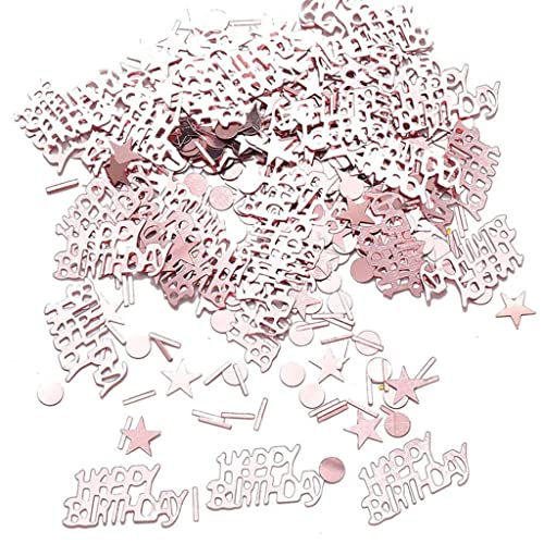 Feiern Sie stilvoll mit glänzendem 30 g Happy Birthday Konfetti für Geburtstagsfeiern, Babypartys und mehr – glitzernde metallische Tischfolienstreuung von Luzhengyang