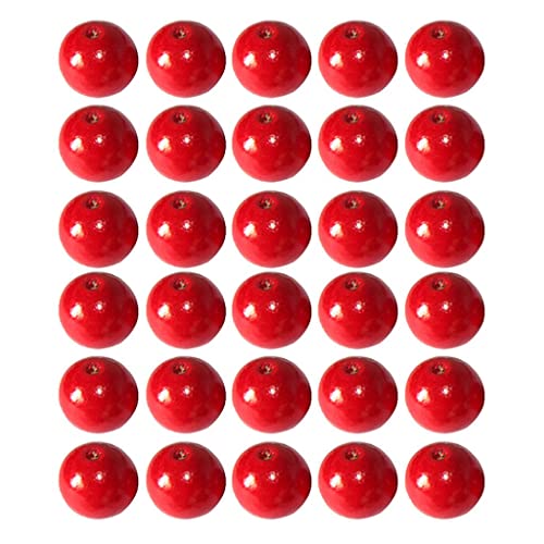 Luzhengyang 50 Stück bemalte runde Holzperlen, DIY-Schmuckherstellung, Holzperlen für Armbänder und Halsketten, Rot, 18 mm Luzhengyang 50 Stück bemalte runde Holzperlen, DIY-Schmuckherstellung, Holzperlen für Armbänder und Halsketten, Rot, 18 mm von Luzhengyang