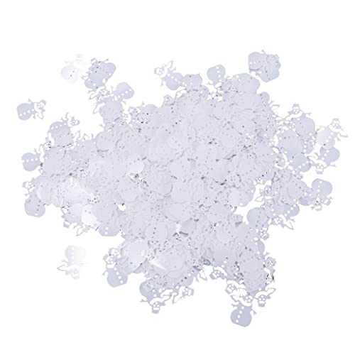 Schmücken Sie Ihren Tisch mit 30 g Schneemann-Kunststoff-Konfetti-Party-Dekor – perfekte Weihnachtsstreusel für Tischstreuung und Dekorationsgeschenke von Luzhengyang