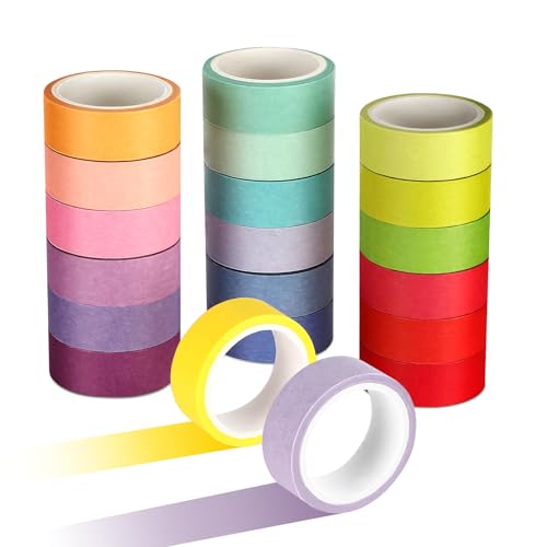 Luziyun 20 Rollen Klebeband Bunt, Washi Tape Set, 5mx15mm DIY Deko Klebeband, Gewebeband Bunt, Regenbogen Masking Tape, Washi Tape Kinder für Klebeband Scrapbook, Bullet Journaling Luziyun 20 Rollen Klebeband Bunt, Washi Tape Set, 5mx15mm DIY Deko Klebeband, Gewebeband Bunt, Regenbogen Masking Tape, Washi Tape Kinder für Klebeband Scrapbook, Bullet Journaling von Luziyun