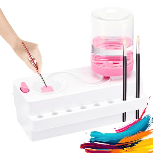 Luziyun Pinselreinigungsstation Pinselreiniger Wasserfarbe Pinsel ReinigungsgeräT Paint Brush Rinser, KüNstlerbedarf BüRstenspüLer FüR Acryl, Aquarell Und Auf Wasserbasis Pinsel Reinigungsstation Luziyun Pinselreinigungsstation Pinselreiniger Wasserfarbe Pinsel ReinigungsgeräT Paint Brush Rinser, KüNstlerbedarf BüRstenspüLer FüR Acryl, Aquarell Und Auf Wasserbasis Pinsel Reinigungsstation von Luziyun