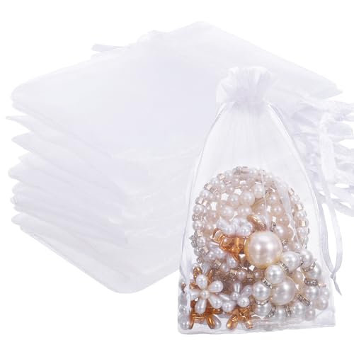 Lvefyti 200 Stück Organzasäckchen,Geschenk Schmuckbeutel,Kordelzug Hochzeitsbevorzugung Beutel,Kleine Säckchen zum Befüllen Süßigkeiten Festival Party Verpackung (Weiß, 10x15cm) Lvefyti 200 Stück Organzasäckchen,Geschenk Schmuckbeutel,Kordelzug Hochzeitsbevorzugung Beutel,Kleine Säckchen zum Befüllen Süßigkeiten Festival Party Verpackung (Weiß, 10x15cm) von Lvefyti