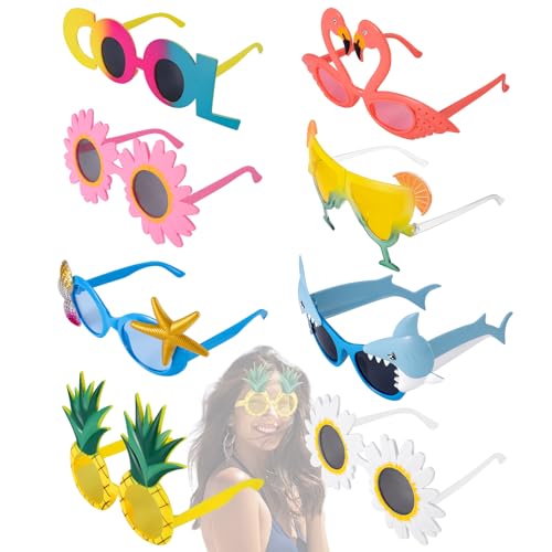 Lvefyti 8 Stück Party Brille Lustige Brille Party Sonnenbrille Neuheit Partybrillen Hawaiian Tropical Brille Kostüm für Kinder Erwachsene Sommerparty Strand Thema Party Zubehör Foto Requisite Lvefyti 8 Stück Party Brille Lustige Brille Party Sonnenbrille Neuheit Partybrillen Hawaiian Tropical Brille Kostüm für Kinder Erwachsene Sommerparty Strand Thema Party Zubehör Foto Requisite von Lvefyti