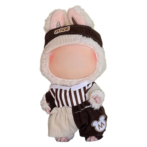 Lvguang 17cm La-bu Monster Kleidung Set Wechselbar - Plüschtier Outfit mit Abnehmbarer Mütze, Perfekt für 17cm Puppen von Lvguang