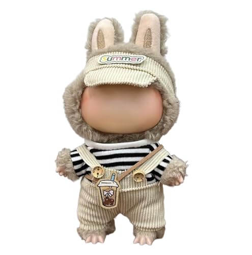 Lvguang 17cm La-bu Monster Kleidung Set für Fotoshooting - Plüschtier Outfit Wechselbar mit Mütze, 17cm Puppen von Lvguang