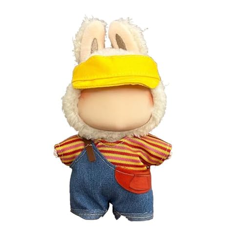 Lvguang 17cm La-bu Monster Plüschtier Outfit Set - Wechselbare Kleidung mit Mütze für 16-18cm Puppen von Lvguang