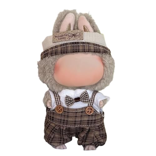 Lvguang 17cm La-bu Monster Puppen Kleidung Geschenkset - Wechselbares Outfit mit Mütze für 16-18cm Plüschtiere von Lvguang