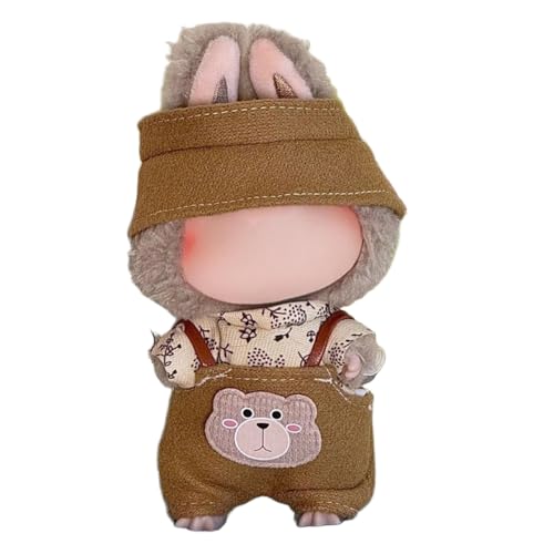Lvguang 17cm La-bu Monster Puppen Kleidung Geschenkset - Wechselbares Outfit mit Mütze für 16-18cm Plüschtiere von Lvguang