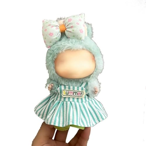 Lvguang 17cm La-bu Weihnachts Kleidung für Monster Puppen - Wechselbares Plüschtier Kostüm mit Hut, Perfekt 17cm von Lvguang
