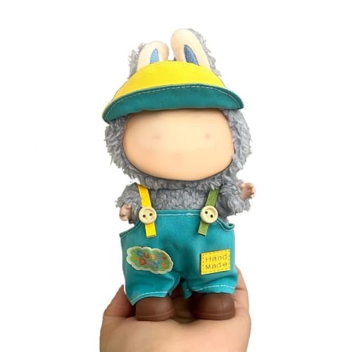 Lvguang 17cm La-bu Weihnachts Kleidung für Monster Puppen - Wechselbares Plüschtier Kostüm mit Hut, Perfekt 17cm von Lvguang