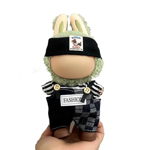 Lvguang 17cm La-bu Weihnachts Kleidung für Monster Puppen - Wechselbares Plüschtier Kostüm mit Hut, Perfekt 17cm von Lvguang