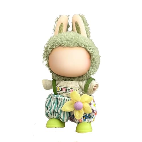 Lvguang 17cm La-bu Weihnachts Kleidung für Monster Puppen - Wechselbares Plüschtier Kostüm mit Hut, Perfekt 17cm von Lvguang