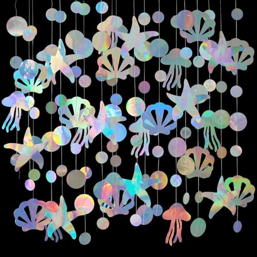 Lvjkes 3 Stück Set Papier Girlande Holographisch Phantomfarbe, Quallen Muscheln und Seestern Girlande für Party deko, Hochzeit, Geburtstags Lvjkes 3 Stück Set Papier Girlande Holographisch Phantomfarbe, Quallen Muscheln und Seestern Girlande für Party deko, Hochzeit, Geburtstags von Lvjkes
