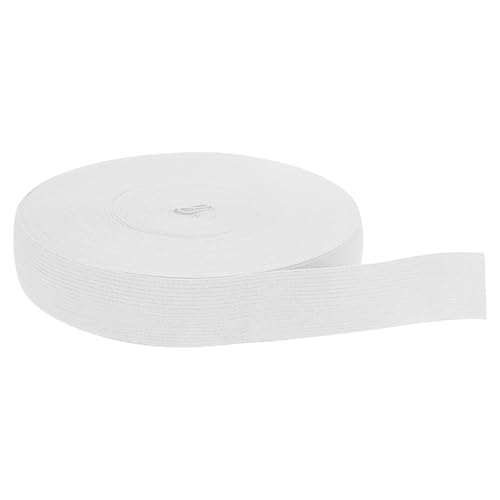 Lvjkes Gummiband breit, 24M Lang Gummiband nähen 3cm breit, Hochelastisch und langlebig, Gummiband für hosenbundGeeignet zum nähen von Kleidung, Hosen und anderem DIY-elastic band Nähzubehör(Weiß) von Lvjkes