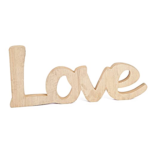 Lvjkes holzbuchstaben, holzbuchstaben groß, Dekorative Holzbuchstaben, für Basteln Haus Hochzeit Weihnachten Geburtstag DIY Dekorationen, Höhe: 17 cm/6.69 inch (Letter Love) von Lvjkes