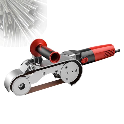 LwiftGal 1100 W Rohrpolierer, Edelstahl-Rundschleifer, 6 Geschwindigkeiten einstellbar mit Schleifband, zum Schleifen und Polieren 2-wheelpolishingmachine von LwiftGal