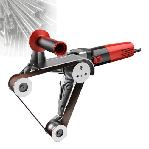 LwiftGal 1100 W Rohrpolierer, Edelstahl-Rundschleifer, 6 Geschwindigkeiten einstellbar mit Schleifband, zum Schleifen und Polieren 3-wheelpolishingmachine von LwiftGal