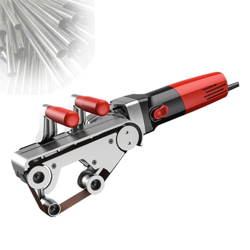 LwiftGal 1100 W Rohrpolierer, Edelstahl-Rundschleifer, 6 Geschwindigkeiten einstellbar mit Schleifband, zum Schleifen und Polieren 4-wheelpolishingmachine von LwiftGal