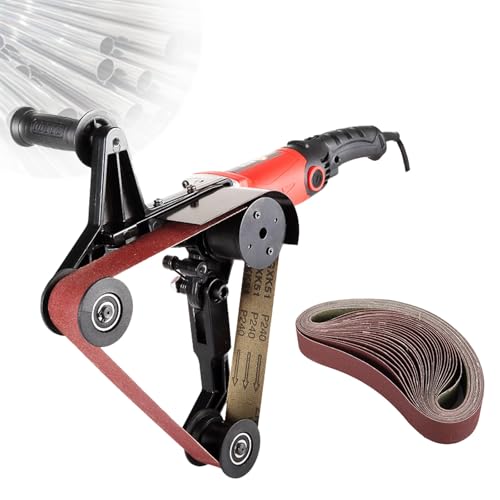 LwiftGal Rohrschleifer/Polierer, Schleifbänder,6 einstellbare Geschwindigkeiten,Schutzabdeckung,professionelles Werkzeug zum Polieren von Kunststoff,Aluminium,Eisen,Stahl With25sandingbelts LwiftGal Rohrschleifer/Polierer, Schleifbänder,6 einstellbare Geschwindigkeiten,Schutzabdeckung,professionelles Werkzeug zum Polieren von Kunststoff,Aluminium,Eisen,Stahl With25sandingbelts von LwiftGal