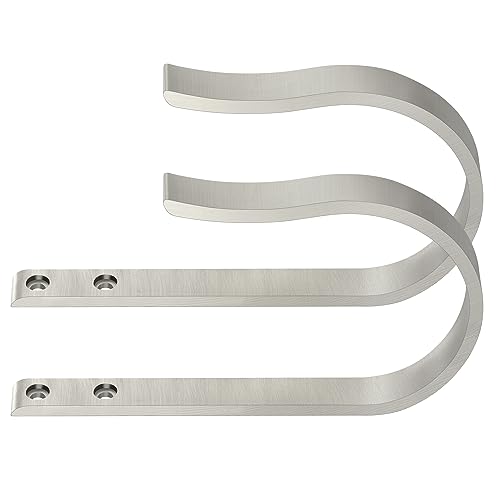 Vorhang-Raffhalter aus gebürstetem Nickel, U-förmig, zur Wandmontage, 2 Stück Vorhang-Raffhalter aus gebürstetem Nickel, U-förmig, zur Wandmontage, 2 Stück von Lwiiom