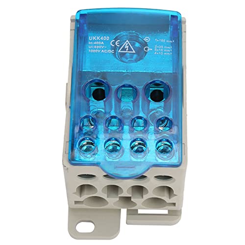 Lwuey Verteilerkasten, UKK-400A Verteilerklemmenblock Stromverteiler Klemmleisten Verteilerdose Klemmenblock für Kupfer DIN-Schienenklemmenblock Schienen Anschluss Klemmen Transparenter Abdeckung Lwuey Verteilerkasten, UKK-400A Verteilerklemmenblock Stromverteiler Klemmleisten Verteilerdose Klemmenblock für Kupfer DIN-Schienenklemmenblock Schienen Anschluss Klemmen Transparenter Abdeckung von Lwuey