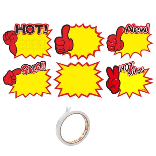 Pack of 60 Price Labels Burst Paper Sign Blank Paper Price Tags Sales Promotion Price Tag,Price Tag Burst Paper 6 Styles Pack of 60 Price Labels Burst Paper Sign Blank Paper Price Tags Sales Promotion Price Tag,Price Tag Burst Paper 6 Styles von Lxing